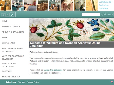 Wiltshire and Swindon Archives – Revamped Online Catalogue - Wiltshire ...