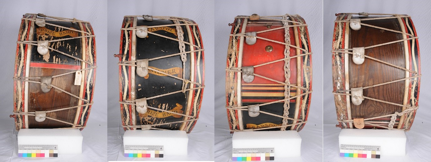 4 images showing all sides of the drum looking clean and neat after treatment