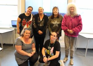 Members of the Doorway Women's Group with Kerry, the group's facilitator at the celebratory event, courtesy of Gail Foster and Doorway