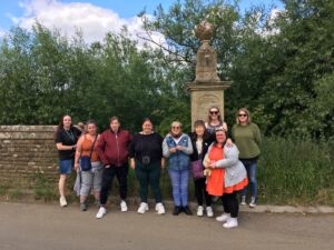 A group visit to Kellaways near Chippenham to look at Maud Heath's Causeway